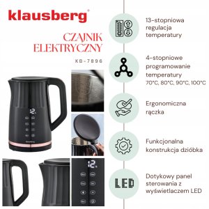 Czajnik Klausberg KB-7896 Czarny 12