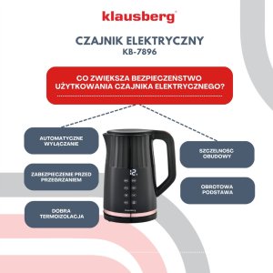Czajnik Klausberg KB-7896 Czarny 13