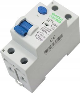 Wyłącznik różnicowoprądowy 6kA 2P 25A 30mA typ: AC GACIA PR8NM 2P 25A 30MA AC 4