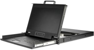 StarTech.com Rack KVM Konsole HD 1080p - US Tastatur(QWERTY), Ein Port VGA KVM mit 17" LCD Monitor - 1HE LCD KVM Konsolenschublade mit Kabeln - USB Unterstutzung - 50.000 MTBF (RKCONS17HD) - KVM-Konsole mit KVM-Switch - 1 Anschlusse - USB - 43.9 cm ( 2