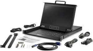 StarTech.com Rack KVM Konsole HD 1080p - US Tastatur(QWERTY), Ein Port VGA KVM mit 17" LCD Monitor - 1HE LCD KVM Konsolenschublade mit Kabeln - USB Unterstutzung - 50.000 MTBF (RKCONS17HD) - KVM-Konsole mit KVM-Switch - 1 Anschlusse - USB - 43.9 cm ( 5
