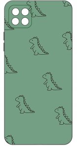 Etui do Samsung A22 5G WZORY |SILIKONOWE MATT CASE + SZKŁO 9H 3