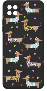 Etui do Samsung A22 5G WZORY |SILIKONOWE MATT CASE + SZKŁO 9H 3