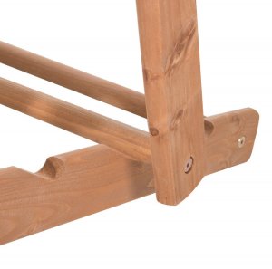 Leżak ogrodowy, drewniany Borneo 3-stopniowa regulacja i poduszka, balkonowy szary UNIWERSALNY 2