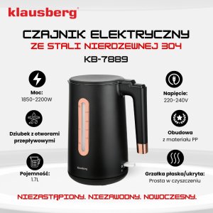 Czajnik Klausberg KB-7889 Czarny 3