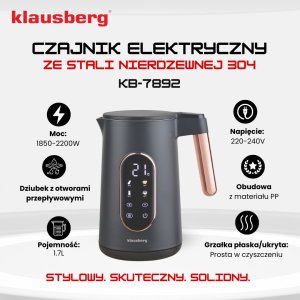 Czajnik Klausberg KB-7892 Czarny 4