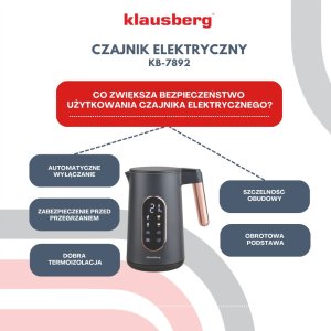 Czajnik Klausberg KB-7892 Czarny 6