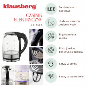 Czajnik Klausberg KB-7886 Czarny 3