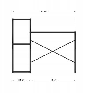 Biurko Mark Adler Leader 3.5 Czarne 116 cm x 50 cm 7