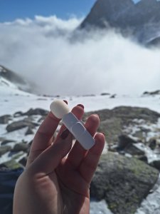 Mikrofon krawatowy bezprzewodowy Typ C podwójny (2 w zestawie) K1 biały 6