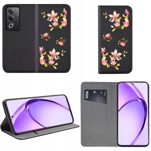 Etui do Oppo A80 5G MAGNET WZORY CASE PORTFEL + SZKŁO 9H 2
