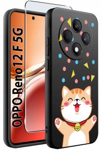 Etui do Oppo Reno 12 F 5G | 12 FS 5G WZORY |SILIKONOWE MATT CASE + SZKŁO 9H 2