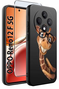 Etui do Oppo Reno 12 F 5G | 12 FS 5G WZORY |SILIKONOWE MATT CASE + SZKŁO 9H 2