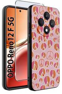 Etui do Oppo Reno 12 F 5G | 12 FS 5G WZORY |SILIKONOWE MATT CASE + SZKŁO 9H 2