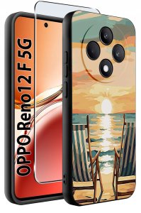 Etui do Oppo Reno 12 F 5G | 12 FS 5G WZORY |SILIKONOWE MATT CASE + SZKŁO 9H 2