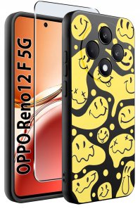 Etui do Oppo Reno 12 F 5G | 12 FS 5G WZORY |SILIKONOWE MATT CASE + SZKŁO 9H 2
