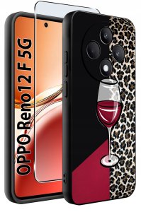 Etui do Oppo Reno 12 F 5G | 12 FS 5G WZORY |SILIKONOWE MATT CASE + SZKŁO 9H 2