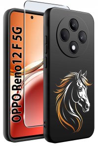 Etui do Oppo Reno 12 F 5G | 12 FS 5G WZORY |SILIKONOWE MATT CASE + SZKŁO 9H 2