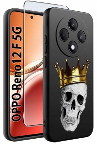 Etui do Oppo Reno 12 F 5G | 12 FS 5G WZORY |SILIKONOWE MATT CASE + SZKŁO 9H 2