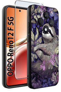 Etui do Oppo Reno 12 F 5G | 12 FS 5G WZORY |SILIKONOWE MATT CASE + SZKŁO 9H 2