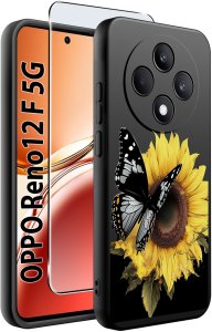 Etui do Oppo Reno 12 F 5G | 12 FS 5G WZORY |SILIKONOWE MATT CASE + SZKŁO 9H 2