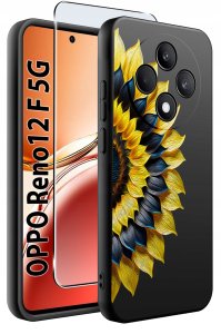 Etui do Oppo Reno 12 F 5G | 12 FS 5G WZORY |SILIKONOWE MATT CASE + SZKŁO 9H 2