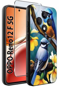 Etui do Oppo Reno 12 F 5G | 12 FS 5G WZORY |SILIKONOWE MATT CASE + SZKŁO 9H 2