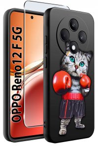 Etui do Oppo Reno 12 F 5G | 12 FS 5G WZORY |SILIKONOWE MATT CASE + SZKŁO 9H 2