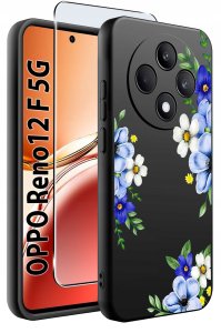 Etui do Oppo Reno 12 F 5G | 12 FS 5G WZORY |SILIKONOWE MATT CASE + SZKŁO 9H 2