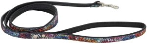 Alizoo Smycz dla psa sk�rzana Kwiaty, M-L, 20mm/120cm 2