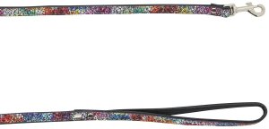 Alizoo Smycz dla psa sk�rzana Kwiaty, M-L, 20mm/120cm 3