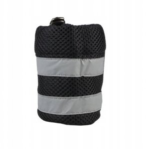 Pas biodrowy do biegania z amortyzowan� smycz�, czarny, L, pasek d�. 80-104cm, saszetka (18x5,5x10cm), smycz d�. 145-200 cm 2