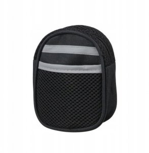 Pas biodrowy do biegania z amortyzowan� smycz�, czarny, L, pasek d�. 80-104cm, saszetka (18x5,5x10cm), smycz d�. 145-200 cm 3