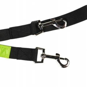 Pas biodrowy do biegania z amortyzowan� smycz�, czarny, L, pasek d�. 80-104cm, saszetka (18x5,5x10cm), smycz d�. 145-200 cm 6