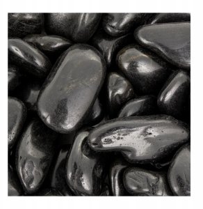 NB Minerals Kamienie polerowane Black Pebble III 30-50mm do akwarium terrarium 10kg/OPAK 2