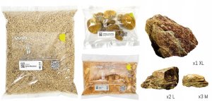 Lamela WIO Mere River Kit, zestaw do dekoracji, do akwarium, jasnobr�zowy, 20kg, pude�ko 4