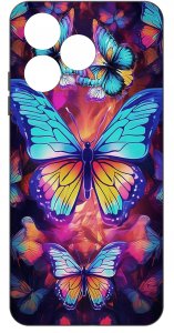 ETUI do Realme C51| C53 WZORY |SILIKONOWE MATT CASE + SZKŁO 9H 3