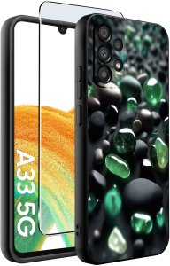 Etui do Samsung Galaxy A33 5G WZORY |SILIKONOWE MATT CASE + SZKŁO 9H 2