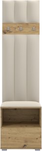 Tapicerowana garderoba Nela IV LUX - kolor dąb artisan + tkanina Trinity 01 3