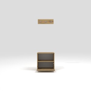 Tapicerowana garderoba Nela IV LUX - kolor dąb artisan + tkanina Trinity 01 6