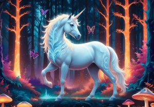 Trefl Puzzle Mistyczny jednorożec 1000 elementów (10955) 2