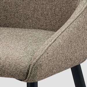 Krzesło tapicerowane SABOR brązowe HOMLA 6