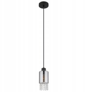 Hanging lamp GLOBO BACKEY, 1 x E27 15W, clear glass crystals, o10x120cm 3