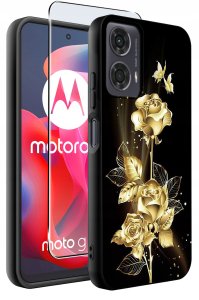 krainaGSM Etui do Motorola Moto G24 |G24 POWER |G04 |E14 WZORY |SILIKONOWE MATT SZKŁO 2