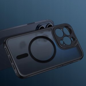 krainaGSM Etui do iPhone 15 Pro do MagSafe MATT CASE WZMACNIANE 360 Szkło 5D PREMIUM 4
