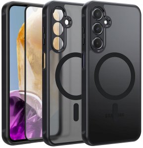 Etui do Samsung M15 do MagSafe MATT CASE WZMACNIANE 360 Szkło 5D PREMIUM 1