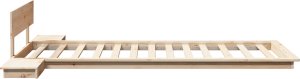 vidaXL Rama łóżka z nocnymi stolikami 100x200cm z litego drewna 6