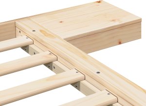 vidaXL Rama łóżka z nocnymi stolikami 100x200cm z litego drewna 7