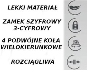 WALIZKA PODRÓŻNA DUŻA TWARDA LEKKA NA KÓŁKACH BAGAŻ BENZI BZ5711 3