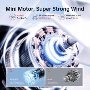 Mini wentylator Jisulife Handheld Fan Life9 3600mAh przenośny wiatraczek USB - szary 2